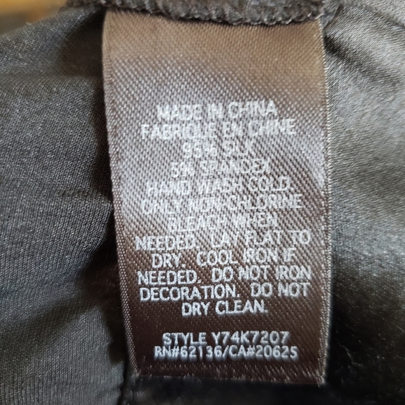 Guess Vintage Black Silk Top size XS - Picture 3 of 4